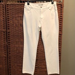 Chicos Platinum White Denim Jeans size 1.5 (10)